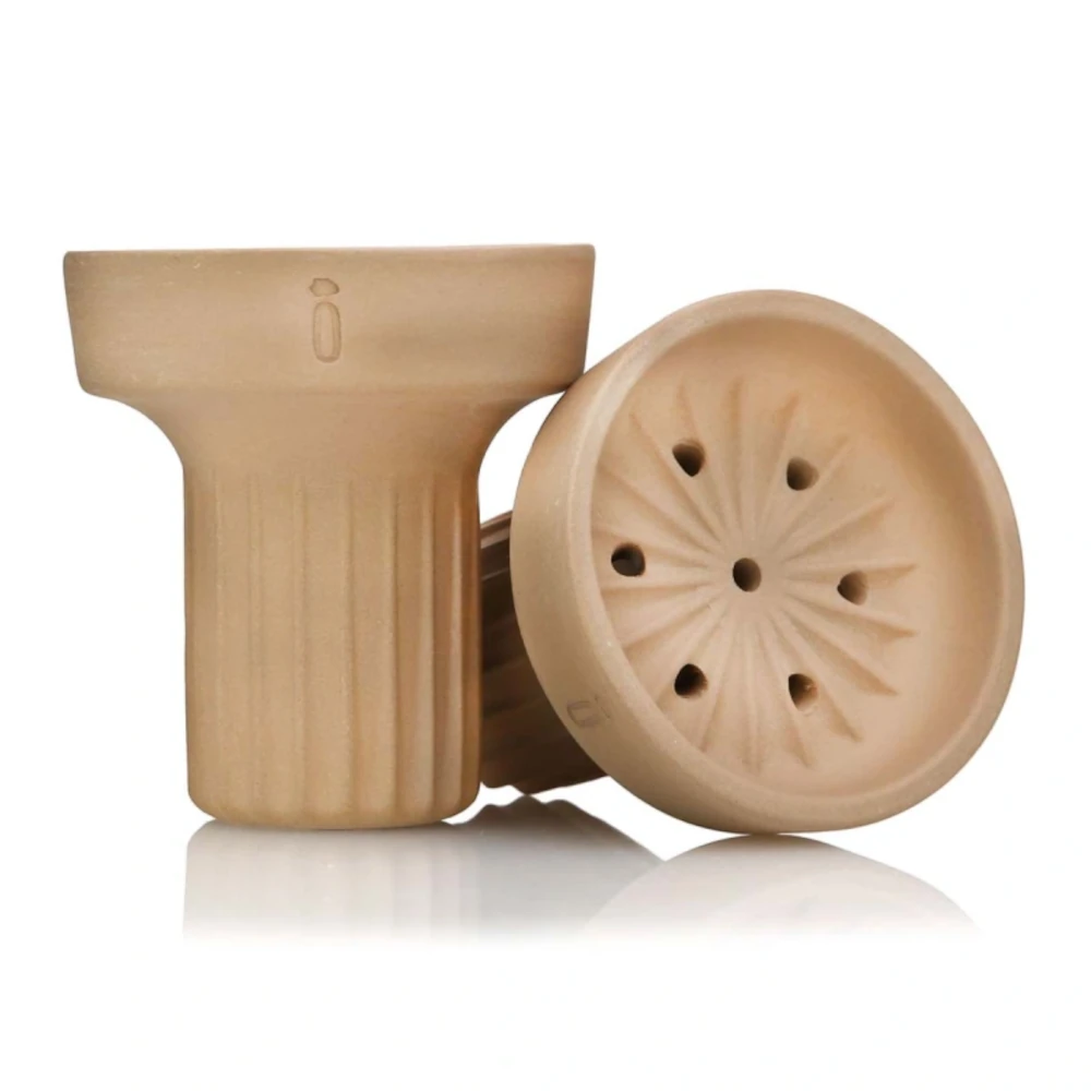 Oblako Stone Classic hookah bowl - beige clay bowl with wind cover