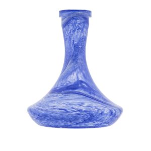 Classic Blue White Marble Hookah Vase