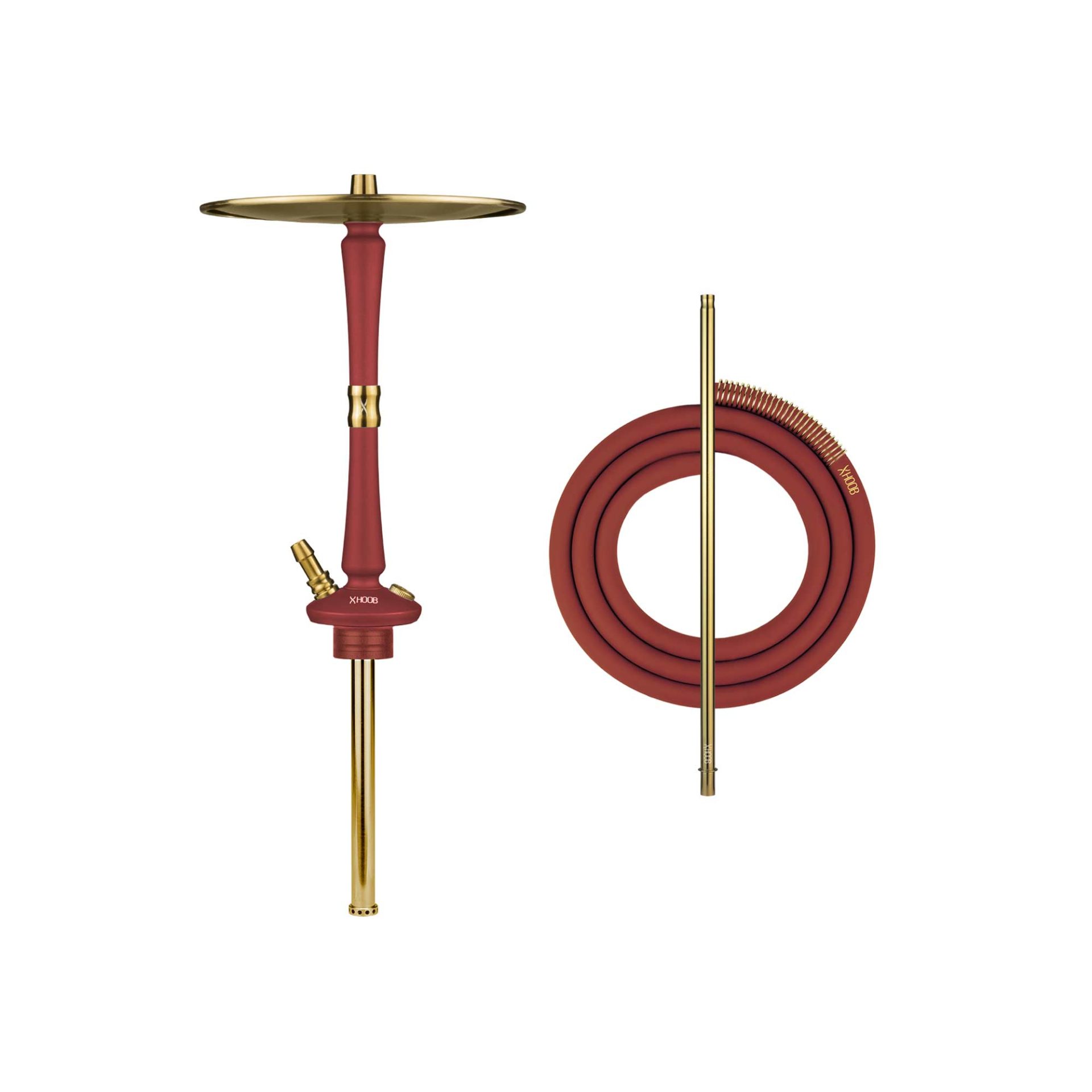 Hoob Go Wine Red x Gold Hookah