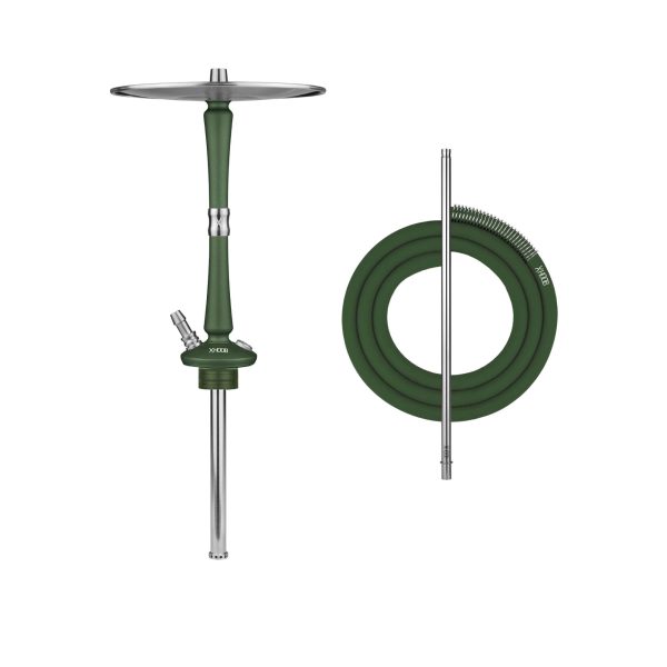 Hoob Go British racing Green x Stainless Steel Hookah - Image 2