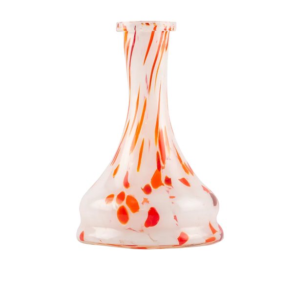 Cosmo White-orange Hookah Vase