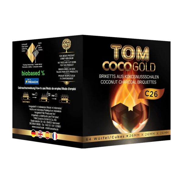 Tom Cococha C26 Gold hookah charcoal (26mm)
