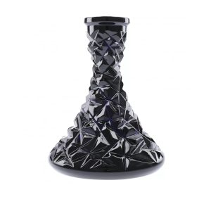Caesar Bohemia Glass Rock Black Hookah Vase