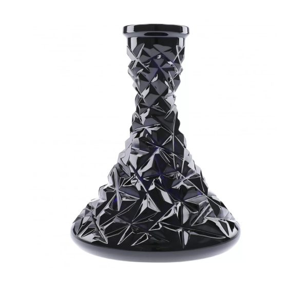 Caesar Bohemia Glass Rock Black Hookah Vase