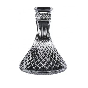 Caesar Bohemia Glass Jeschken Black Hookah Vase