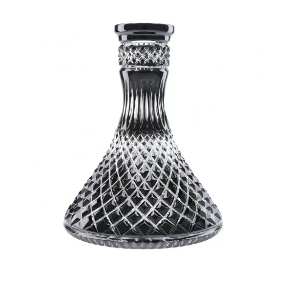 Caesar Bohemia Glass Jeschken Black Hookah Vase