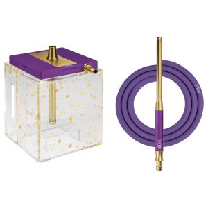 Hoob Atom Royal Purple x Gold Hookah