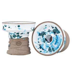 KS Appo Player Blue Corn White Bowl
