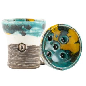 Kolos Mita No.115 Turquoise Yellow White Bowl