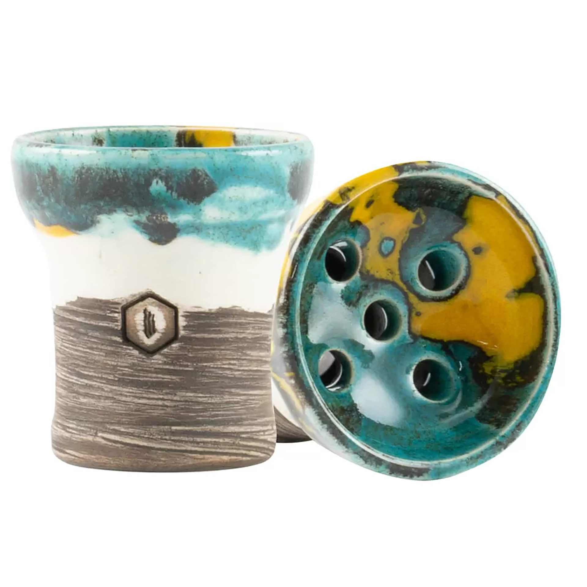 Kolos Mita No.115 Turquoise Yellow White Bowl