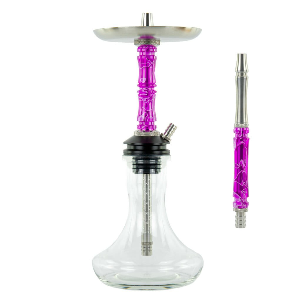 Moze Breeze Two Wavy Purple Hookah