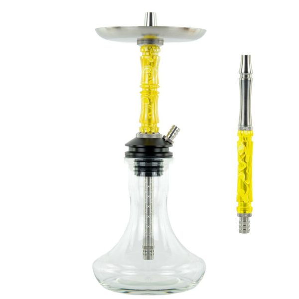 Moze Breeze Two Wavy Yellow Hookah