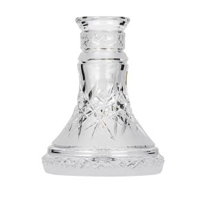 Moze Exclusive Glass Ice Cut Clear Hookah Vase