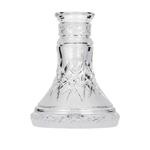 Moze Exclusive Glass Ice Cut Clear Hookah Vase