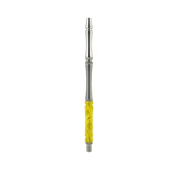 Moze Stainless Steel Wavy Yellow hookah mouthpiece