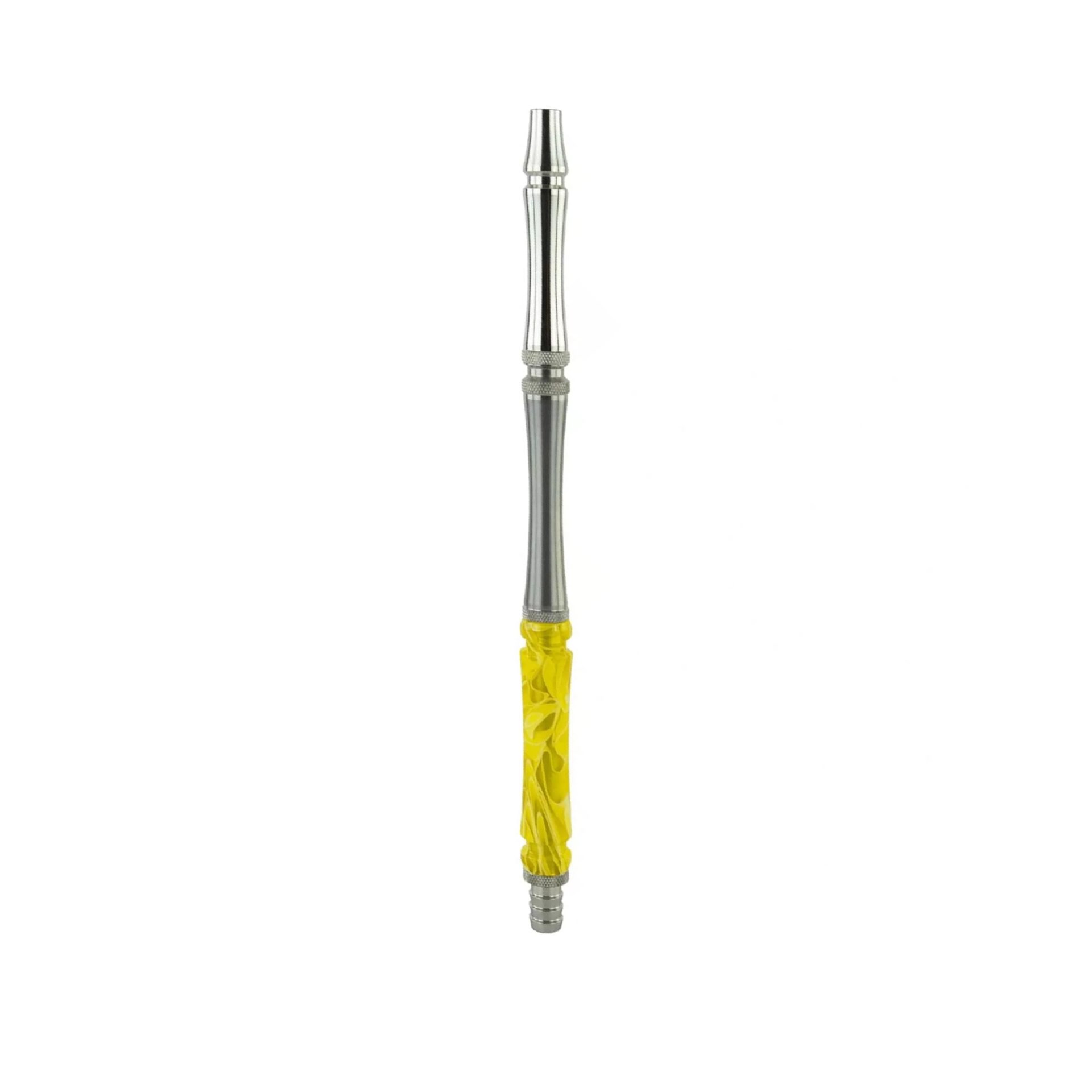 Moze Stainless Steel Wavy Yellow hookah mouthpiece