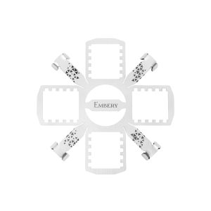 Embery grill for gas charcoal starter