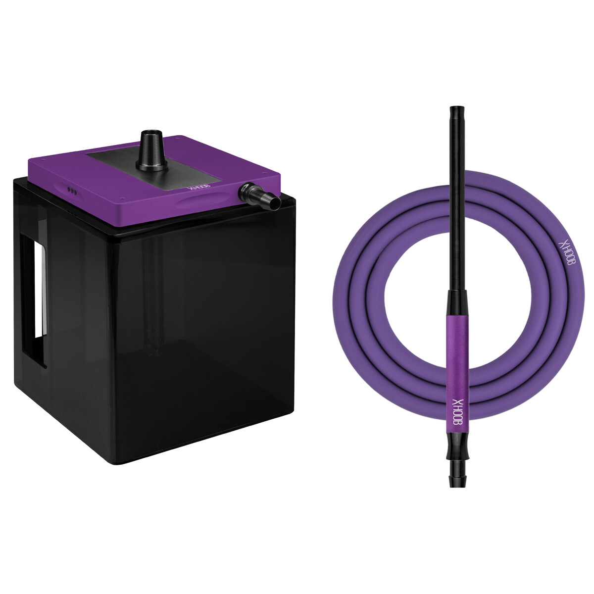 Hoob Atom Purple x Black x Black Hookah