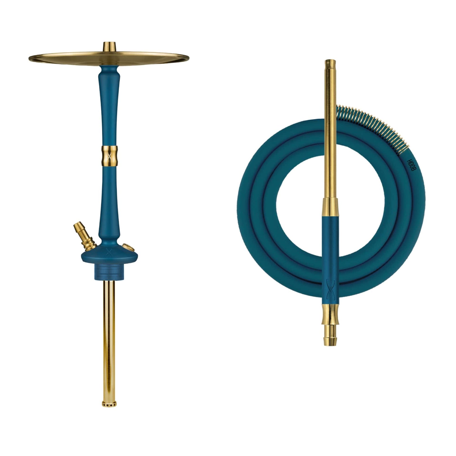 Hoob Go Marine Blue x Gold Hookah