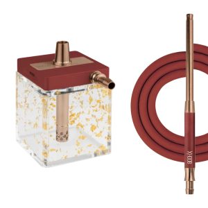 Hoob SubAtom Wine Red x Bronze x Gold Hookah