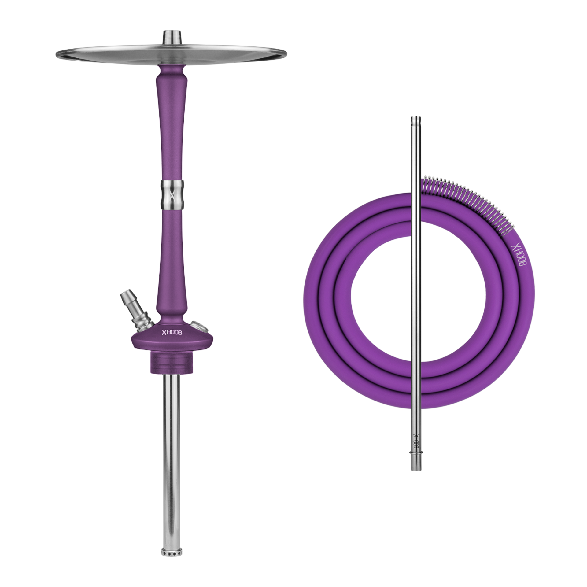 Hoob Go Purple x Stainless Steel Hookah