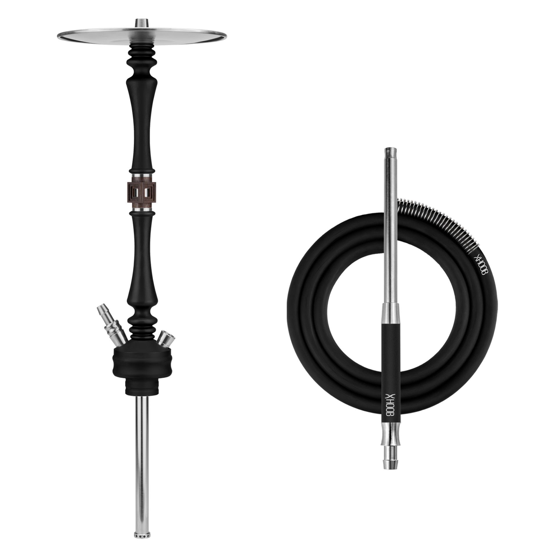 Hoob Mars Black x Stainless Steel Hookah