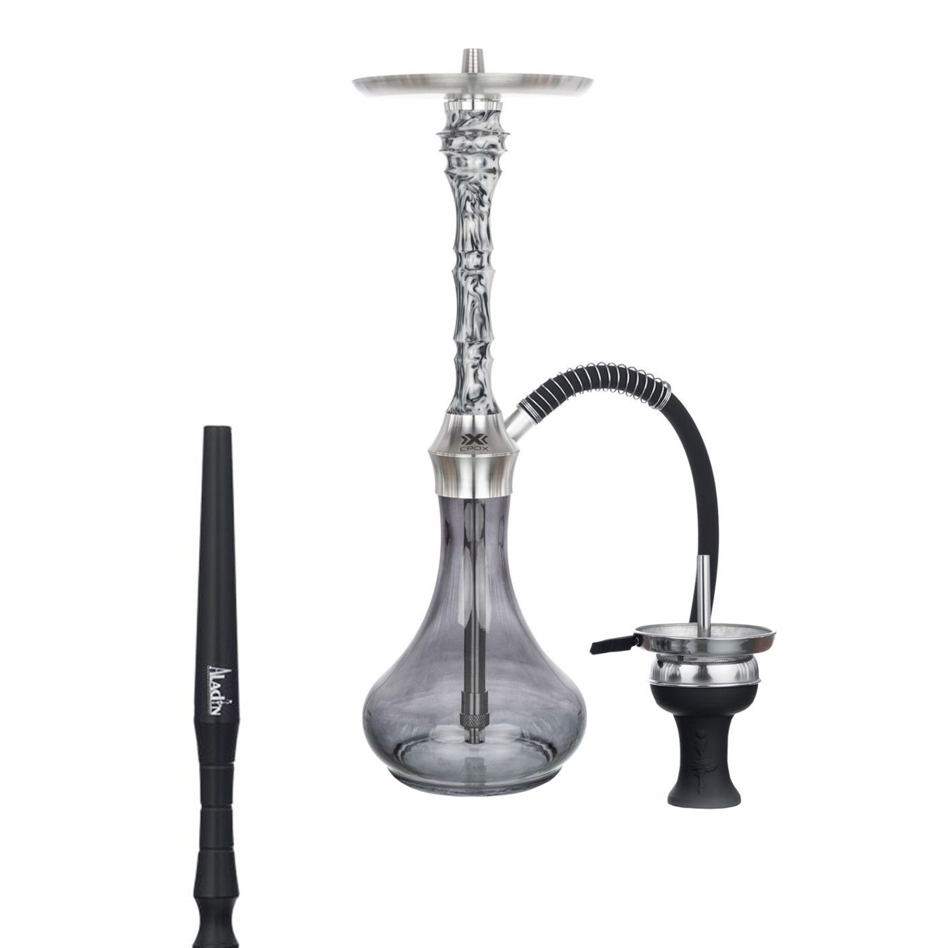 Aladin Epox 540 Black Silver Hookah