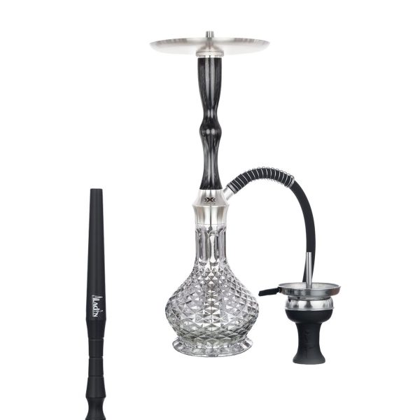 Aladin Epox 555 Black Silver Hookah
