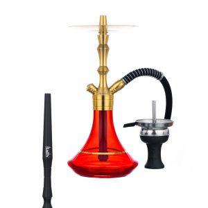 Aladin MVP 360 Red With Gold Ring Hookah