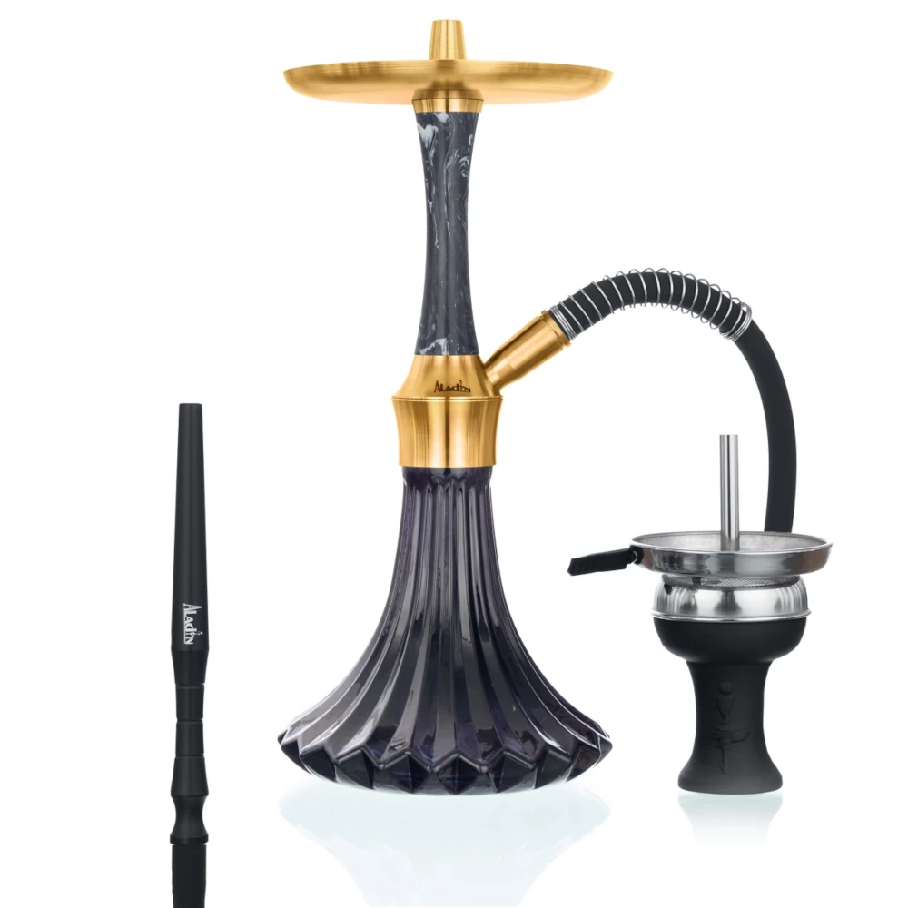 Aladin Epox 360 Black Gold Pattern Hookah