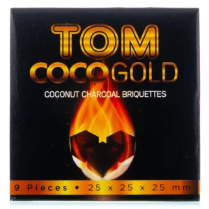 Tom Cococha Gold hookah charcoal (25mm) 9 pcs.