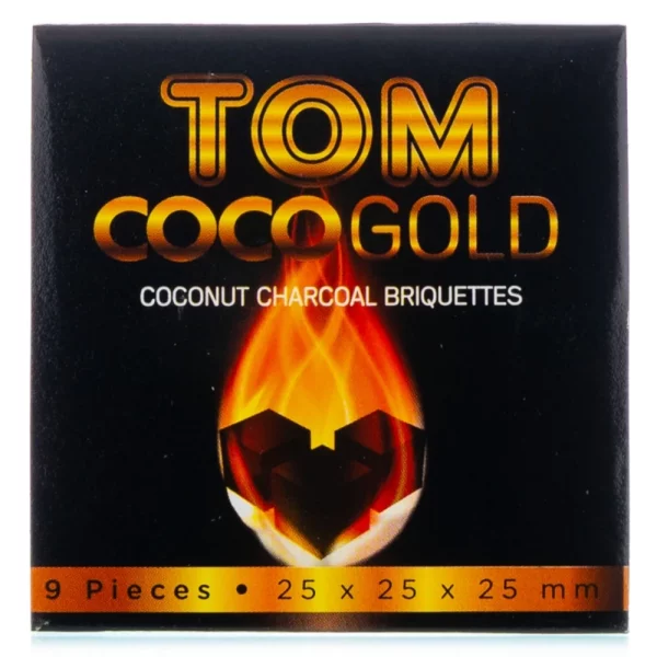 Tom Cococha Gold hookah charcoal (25mm) 9 pcs.