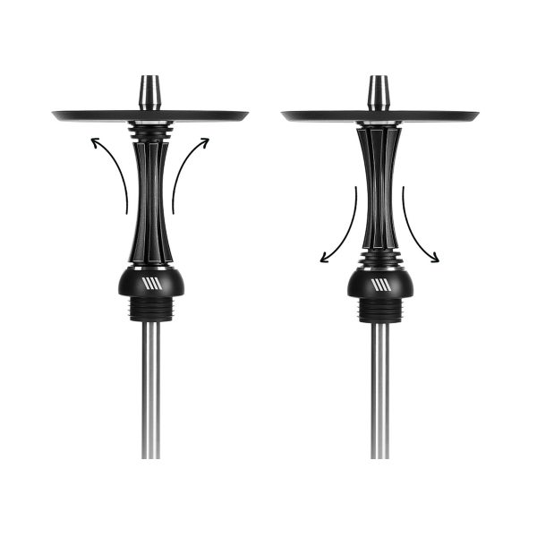 Alpha Hookah X Reverse Black Matte Hookah - Image 3
