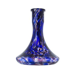 Classic Blue Purple Marble Hookah Vase