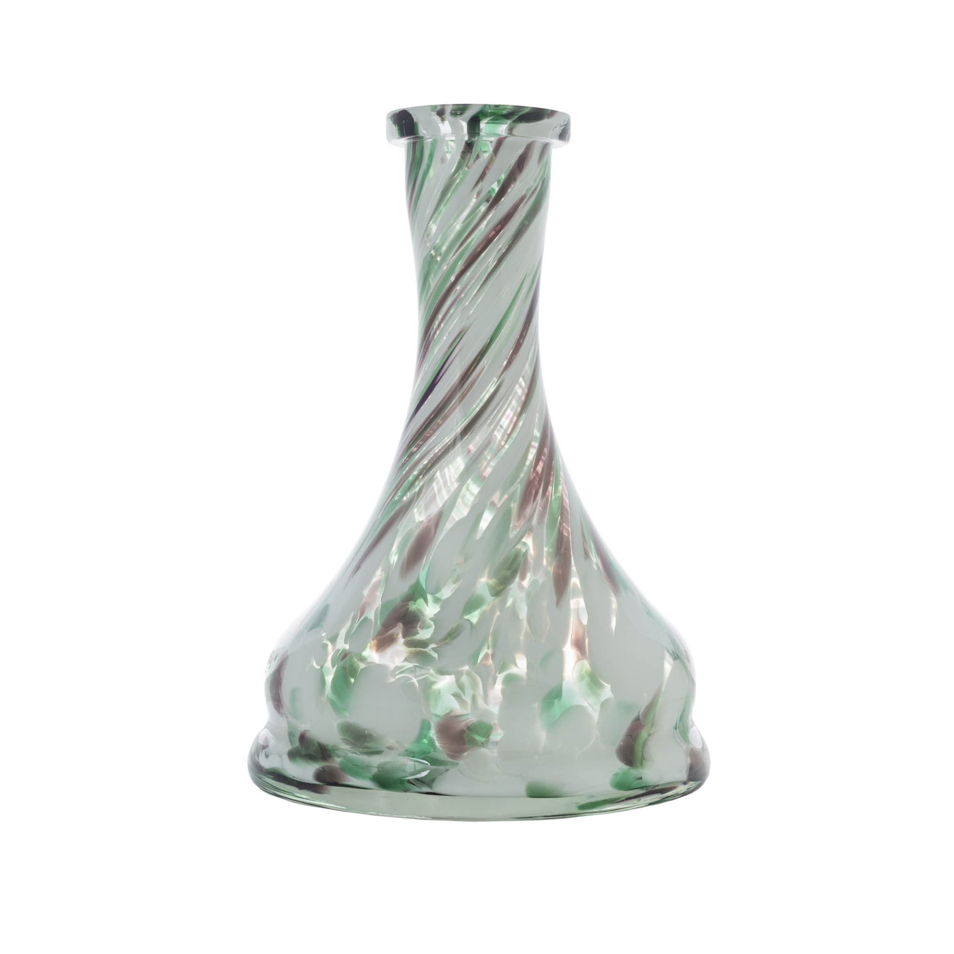 Cosmo White Green Marble Hookah Vase