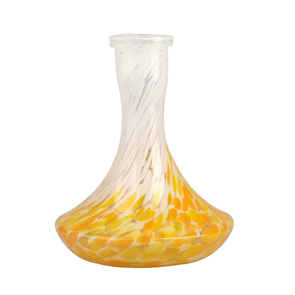 Classic Yellow-white Crumble Hookah Vase