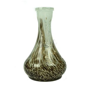 Drop White Brown Hookah Vase