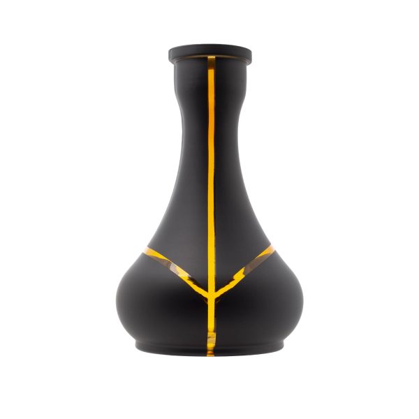 Hookah Vase Drop Yellow Stripes