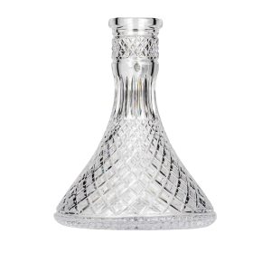 Moze Exclusive Cone Crown Cut Clear Hookah Vase