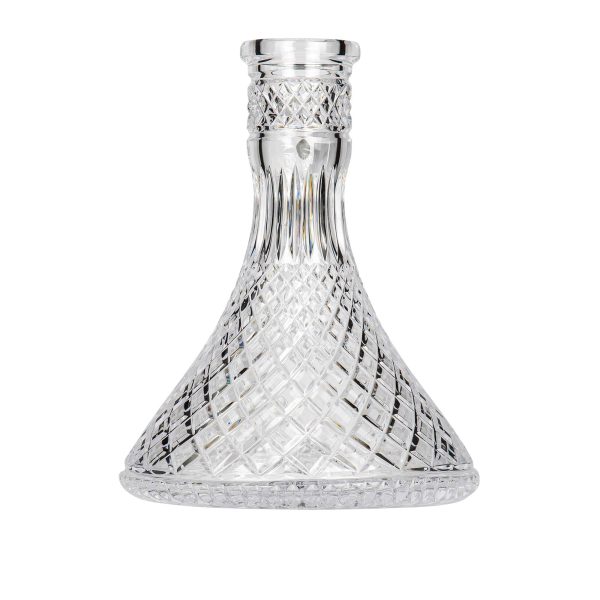 Moze Exclusive Cone Crown Cut Clear Hookah Vase