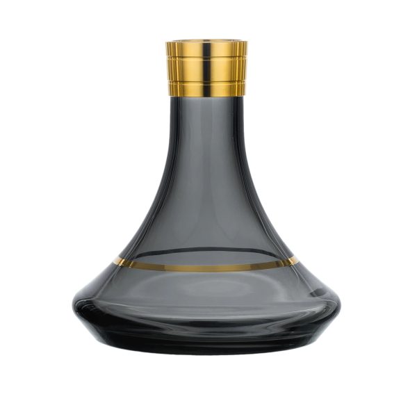 MVP 360 Gold Black with Gold Ring Hookah Vase