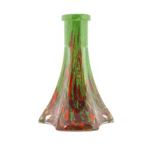Rocket Red Green Crumble Hookah Vase