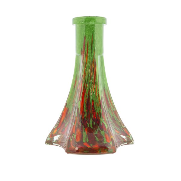 Rocket Red Green Crumble Hookah Vase