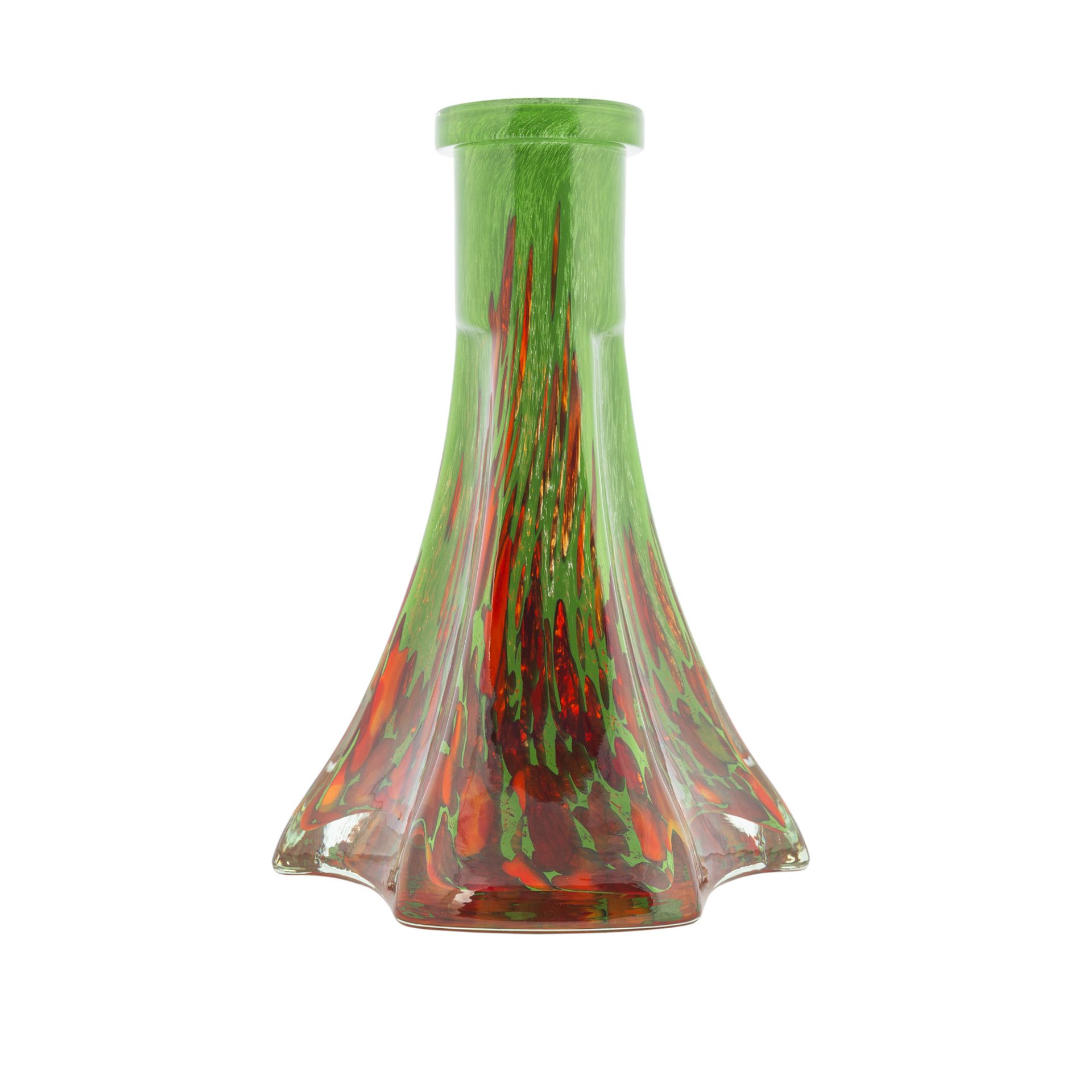 Rocket Red Green Crumble Hookah Vase