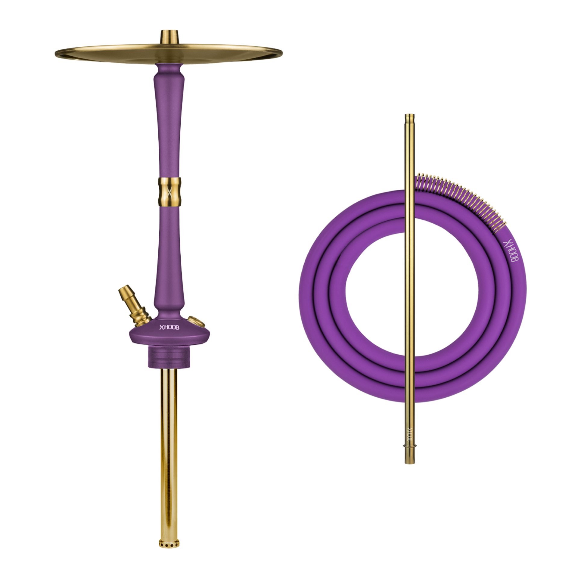 Hoob Go Royal Purple x Gold Hookah