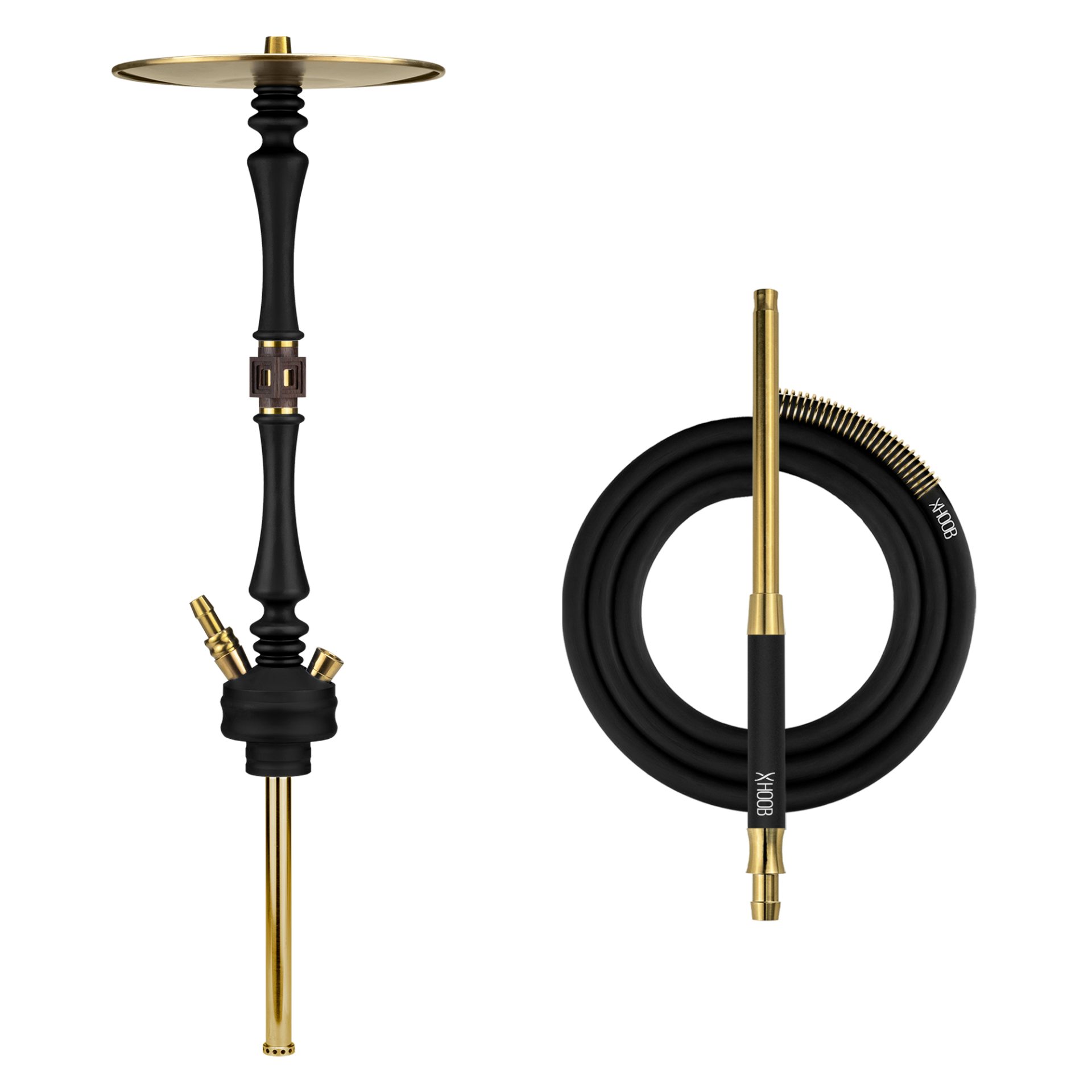 Hoob Mars Black x Gold Hookah