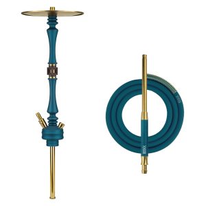 Hoob Mars Marine Blue x Gold Hookah