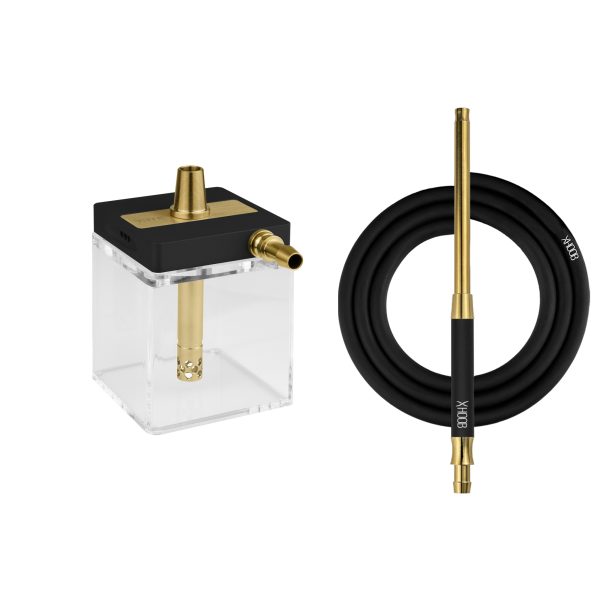 Hoob SubAtom Black x Gold Hookah