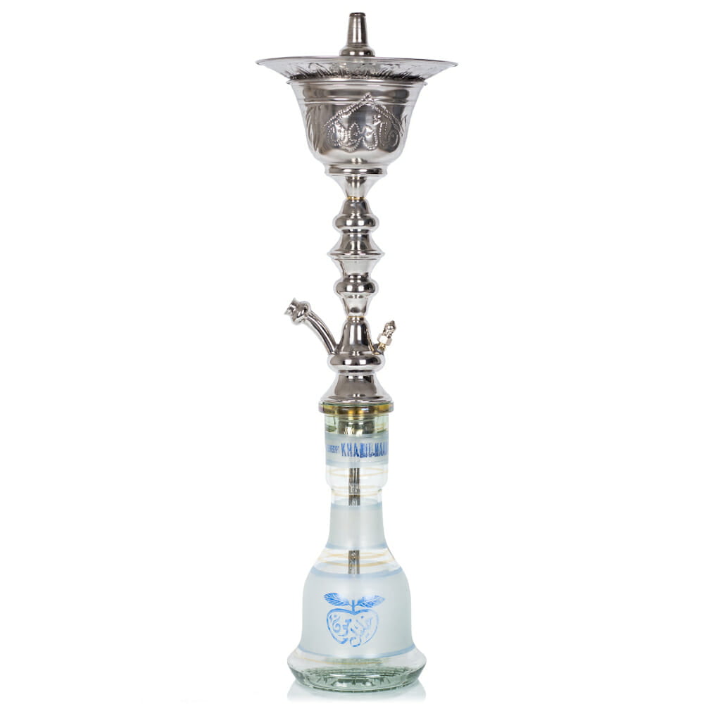 Khalil Mamoon Trimetal Ice Pot Chrome Hookah