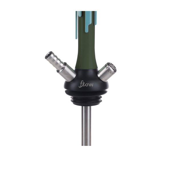 Mamay Custom Flow Khaki-Turquoise Hookah - Image 2